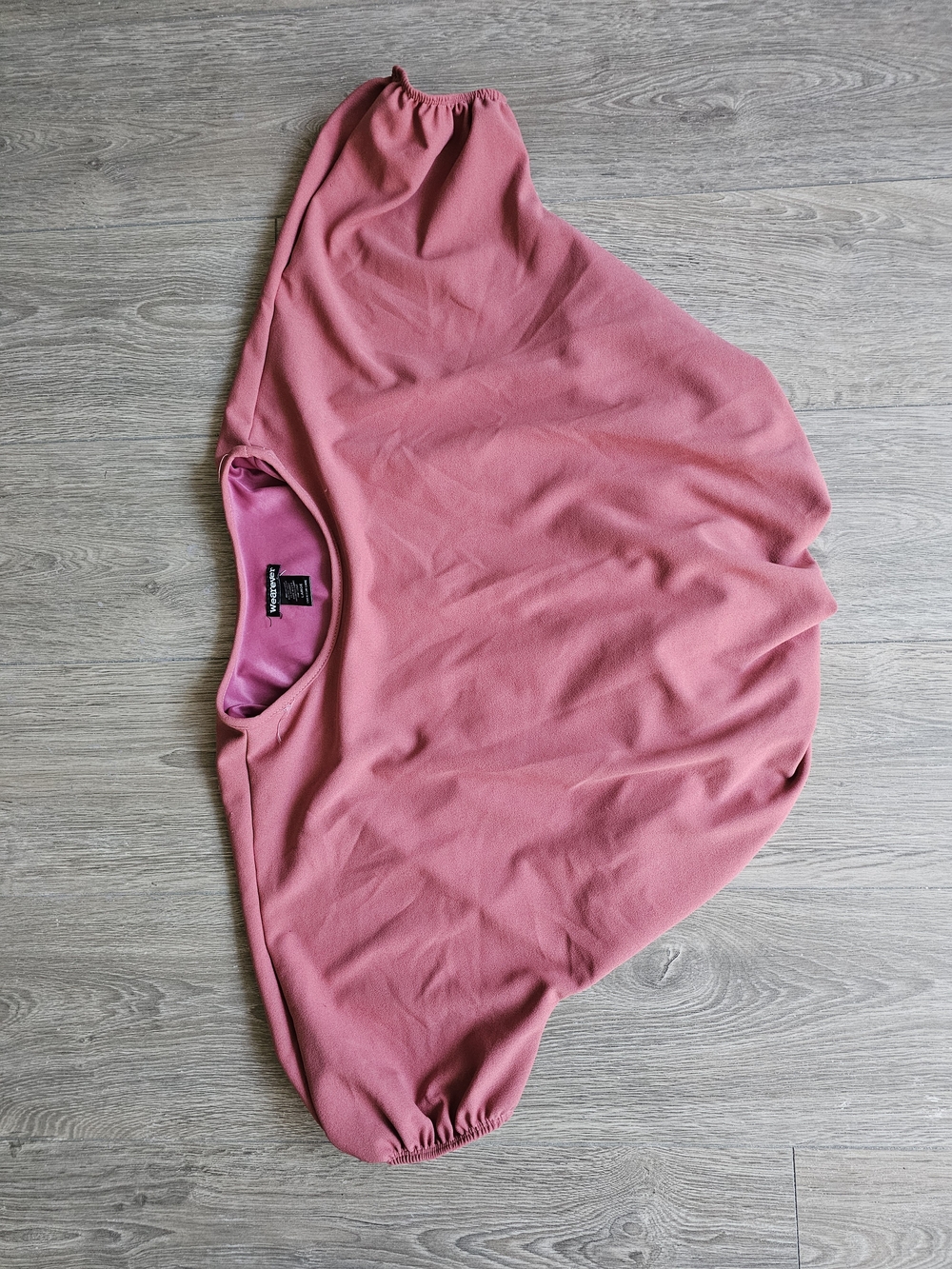 Women’s Dusty Rose Batwing Crewneck Bubble Hem Blouse NWOT
